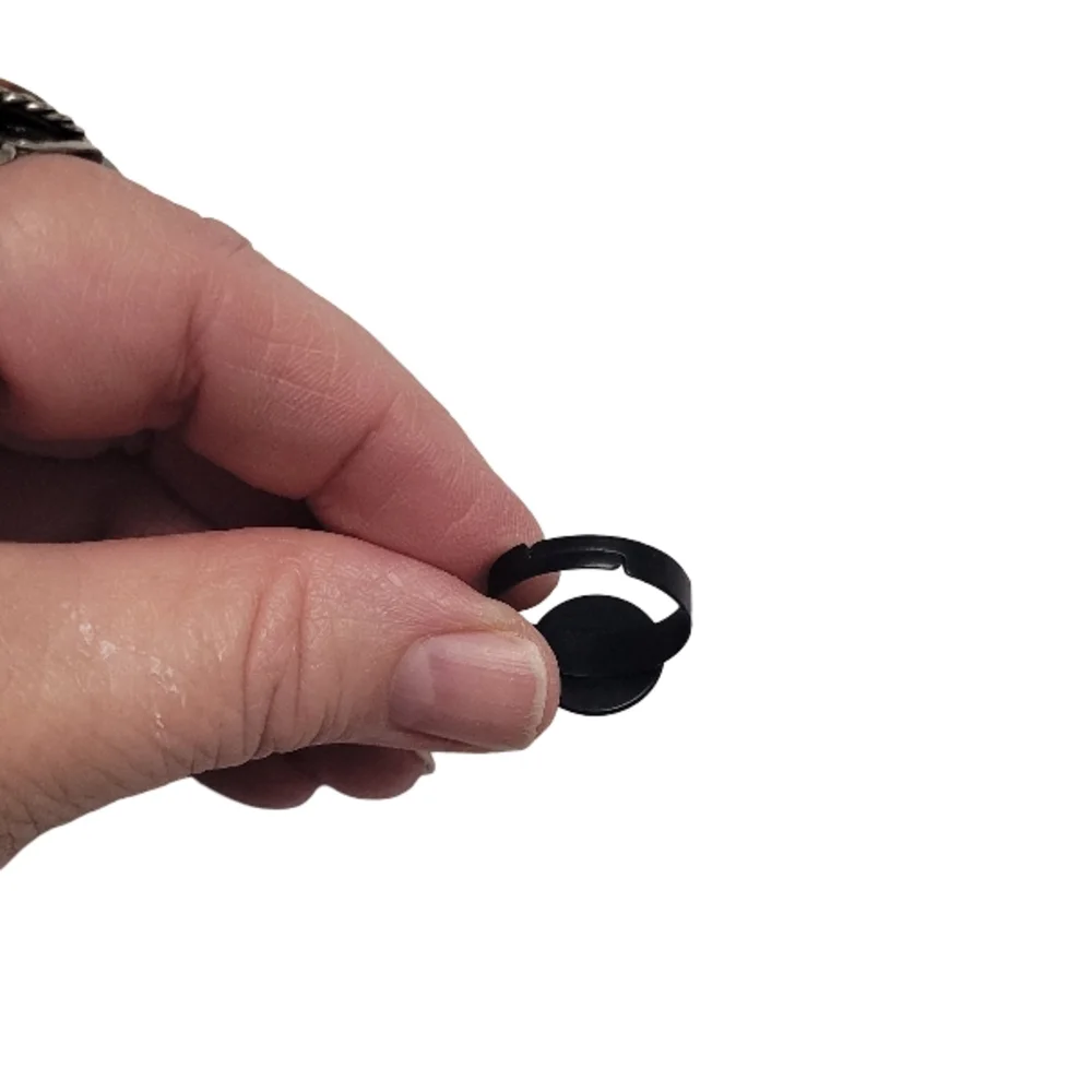 Stylish Black Sunflower Ring Handmade NWT